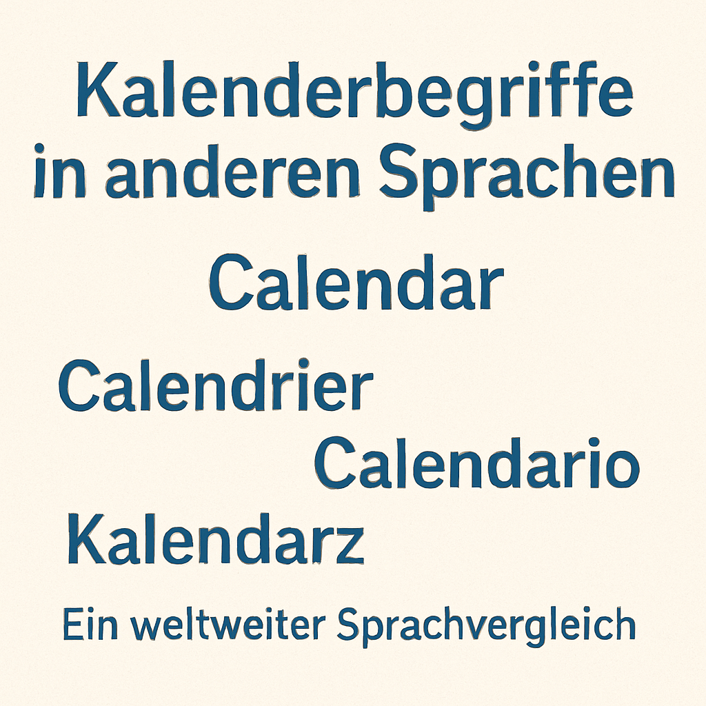 🌍 Kalenderbegriffe in anderen Sprachen – Ein weltweiter Sprachvergleich