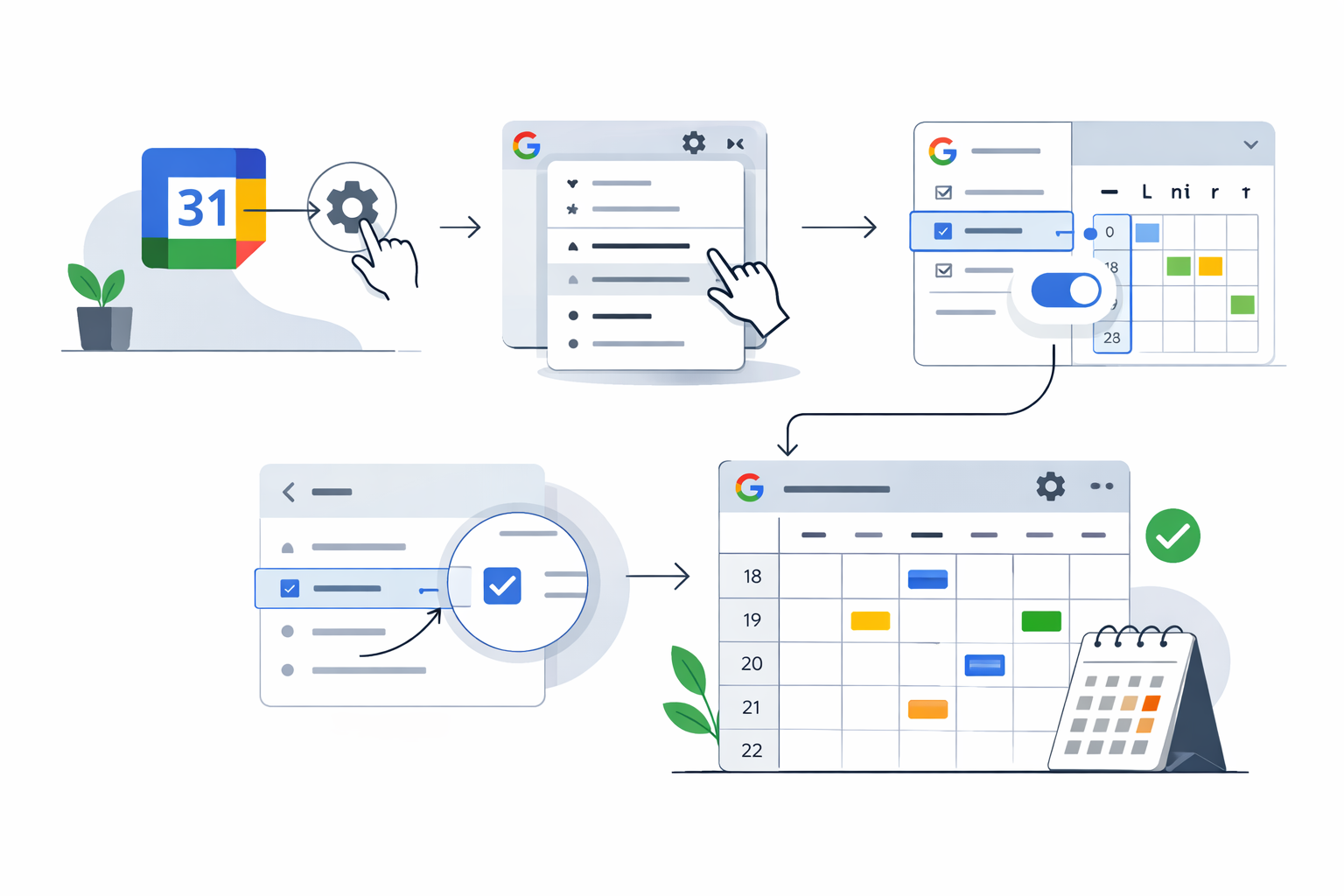 Wie man Kalenderwochen in Google Kalender anzeigt